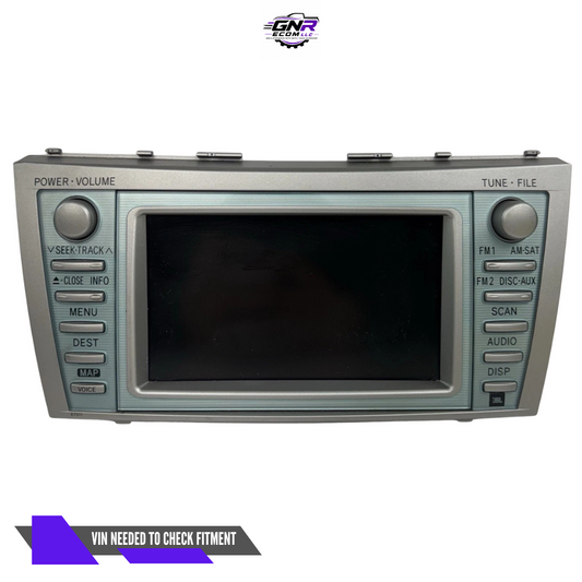 2007–2009 TOYOTA CAMRY HYBRID AM FM NAVIGATION SAT MP3/CD/DVD PLAYER RADIO E7011 — view 1