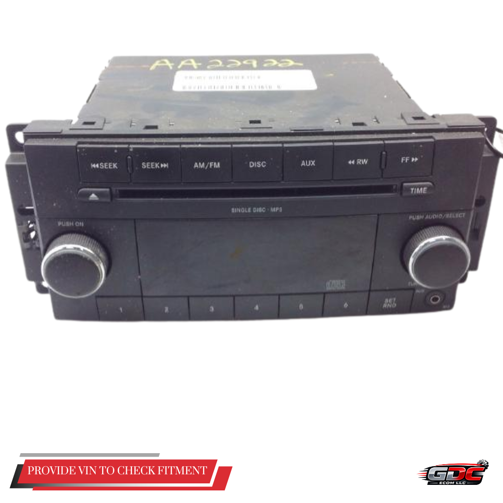 2011–2012 Dodge Caliber AM FM CD MP3 Radio Receiver RES OEM — view 1