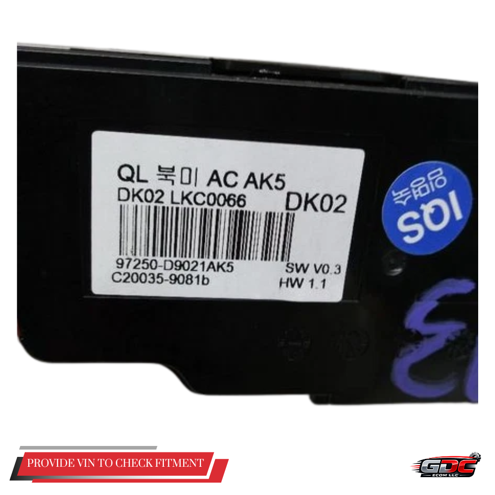 2017–2019 Kia Sportage Manual A/C AC Heater Temperature Control ID 97250D9021 — view 3