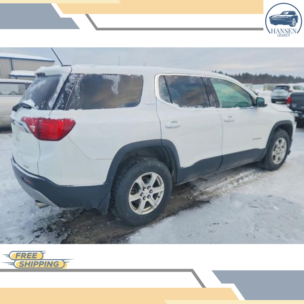 2017–2019 GMC Acadia Left Driver Side View Door Mirror Power Option DR5 White OEM — view 3