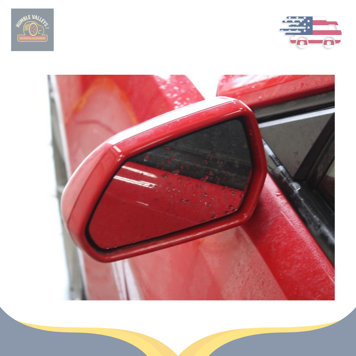 2016–2019 Chevrolet Camaro Left Driver Side View Door Mirror Assembly LH Red — view 2