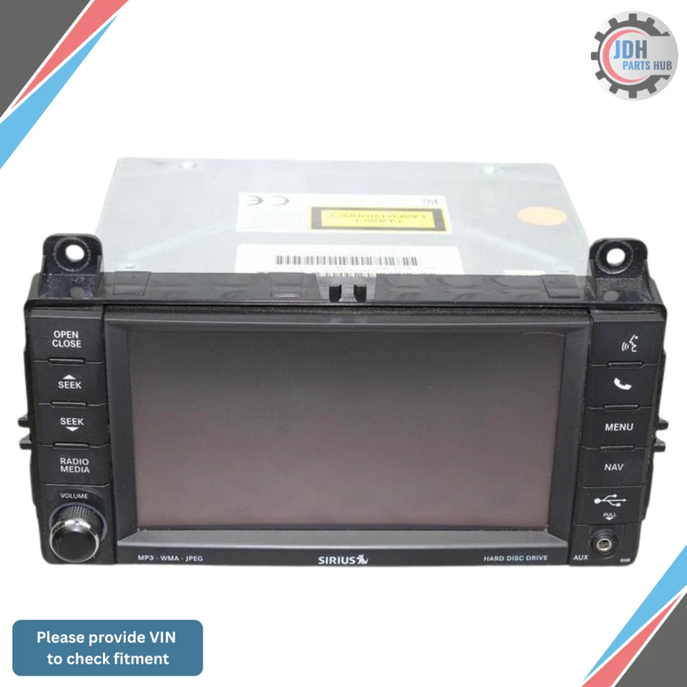 2013 Jeep Grand Cherokee Radio with Navigation Sat CD DVD HDD Face ID RHB OEM — view 1