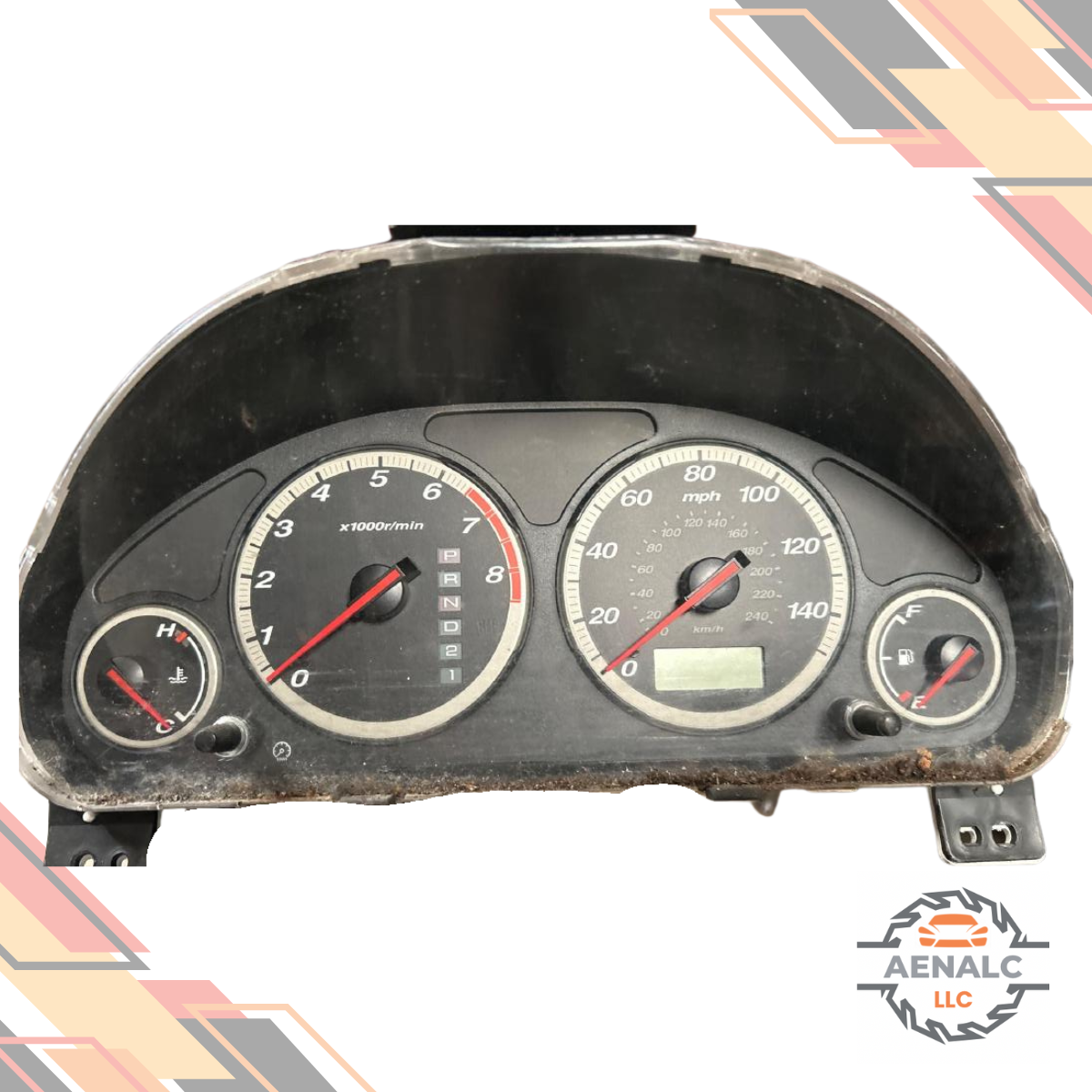 2002–2004 Honda CRV AT Speedometer Instrument Cluster US market 02 03 04 — view 2