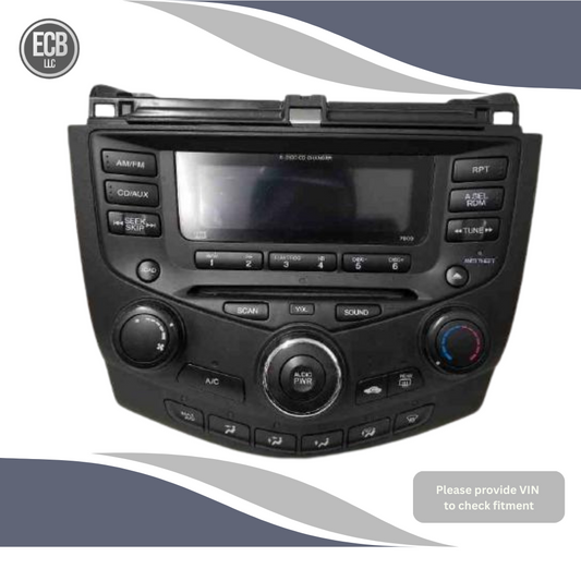 2003–2007 Honda Accord Radio Receiver CD Player OEM Manual Sedan — view 1