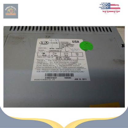 2010–2012 KIA Sorento Radio Receiver CD Player Bluetooth Sirius Satellite OEM — view 2