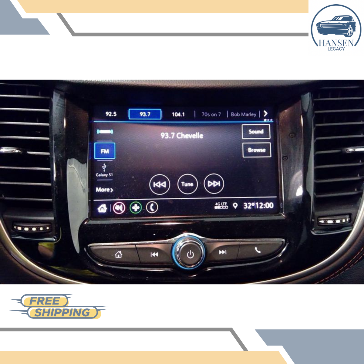 2021–2022 Chevrolet Trax AM FM Radio Receiver Display Screen ID 84988340 — view 1
