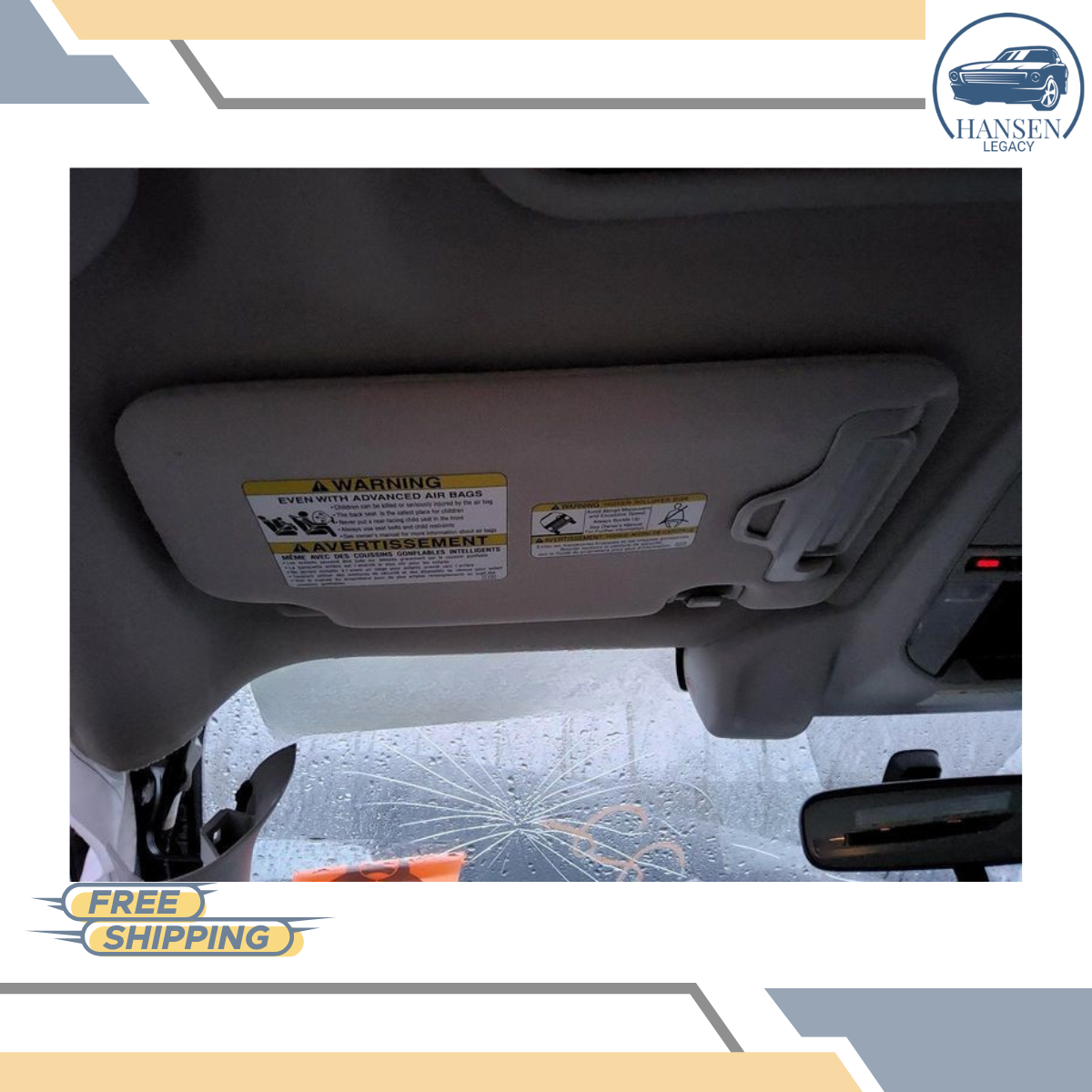 2019–2024 Subaru Forester Left Driver Sunvisor Gray 20 21 22 23 — view 1
