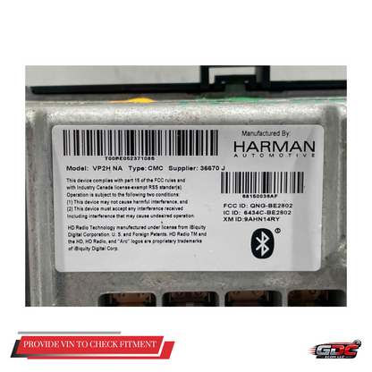 2014 Jeep Grand Cherokee AM FM Satellite Radio Receiver with Display Screen OEM — view 3