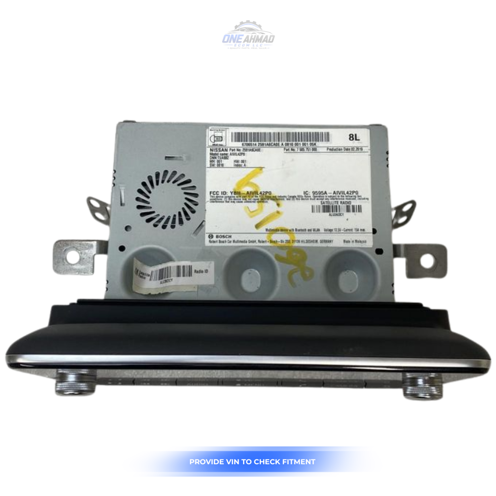 2019–2022 Nissan Altima AM FM Radio Receiver With Display Screen OEM — view 3