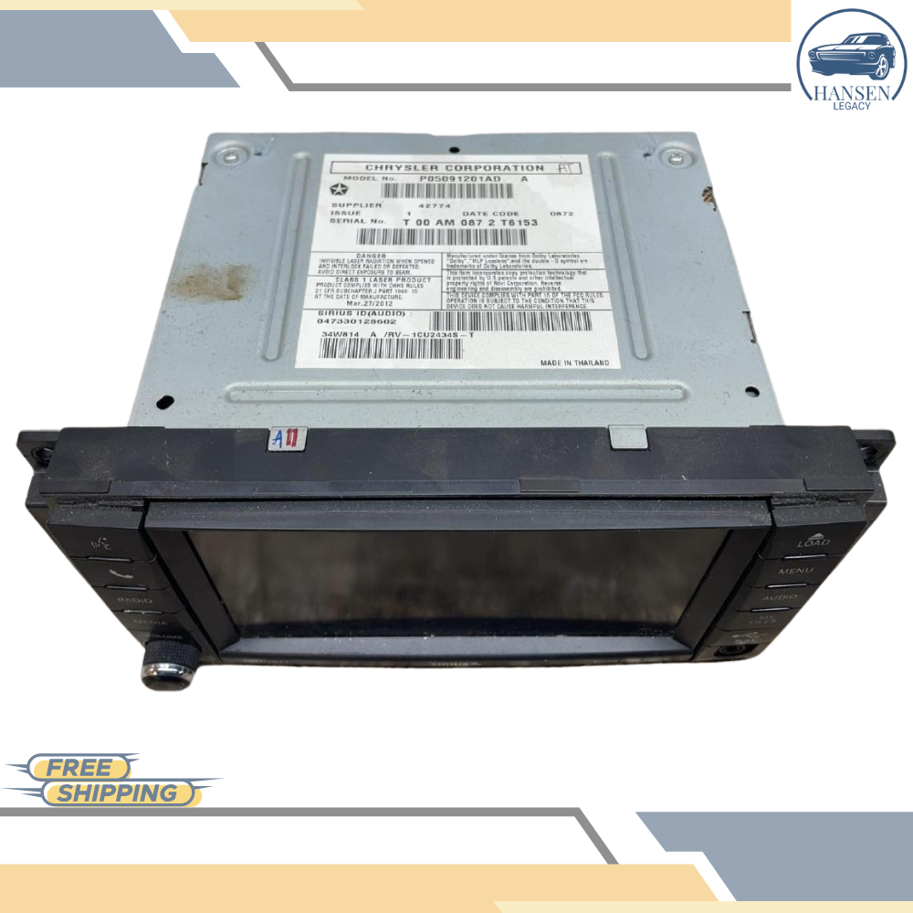 2012–2020 Dodge Caravan AM FM Radio Receiver With Display Screen OEM — view 2