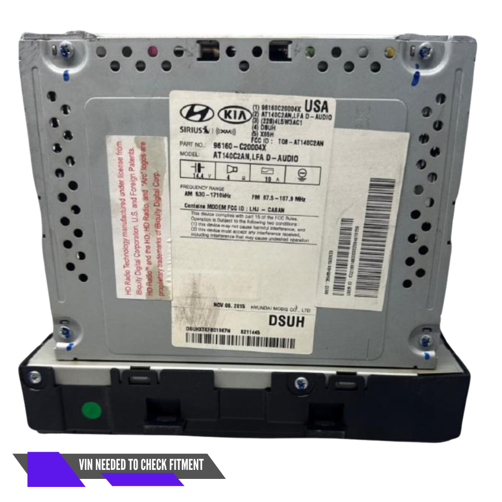 2016–2017 Hyundai Sonata Display Screen Radio without Navigation US Market OEM 16 17 — view 2