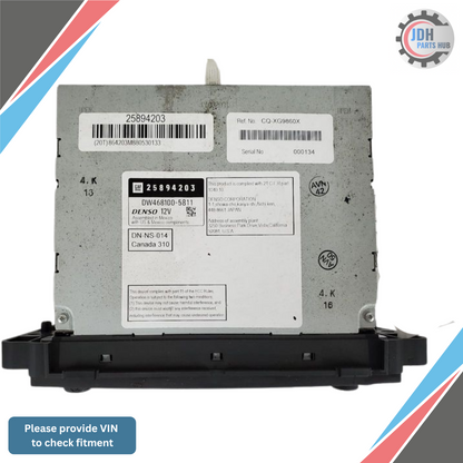 2008–2009 Chevrolet Tahoe AM FM CD DVD Radio Receiver Navigation OEM — view 2