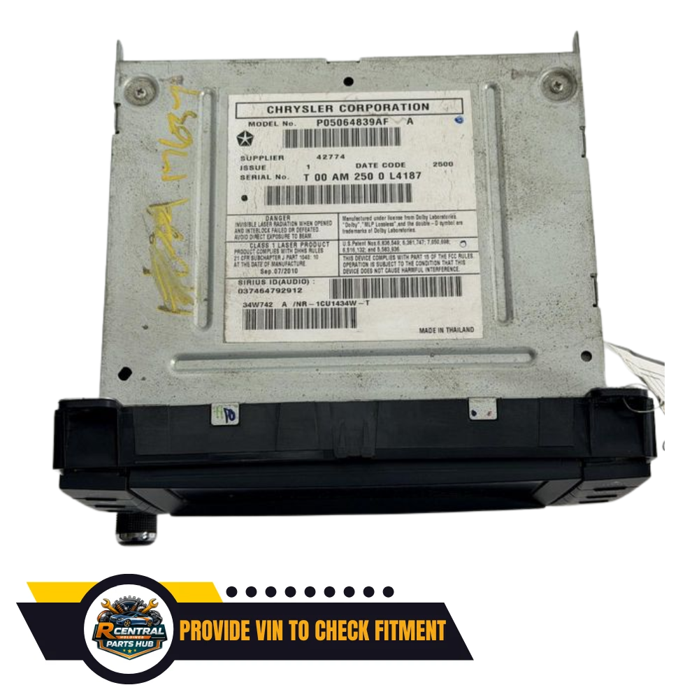 2011 Jeep Grand Cherokee Radio with Navigation Sat CD DVD HDD Face ID RHB OEM — view 2