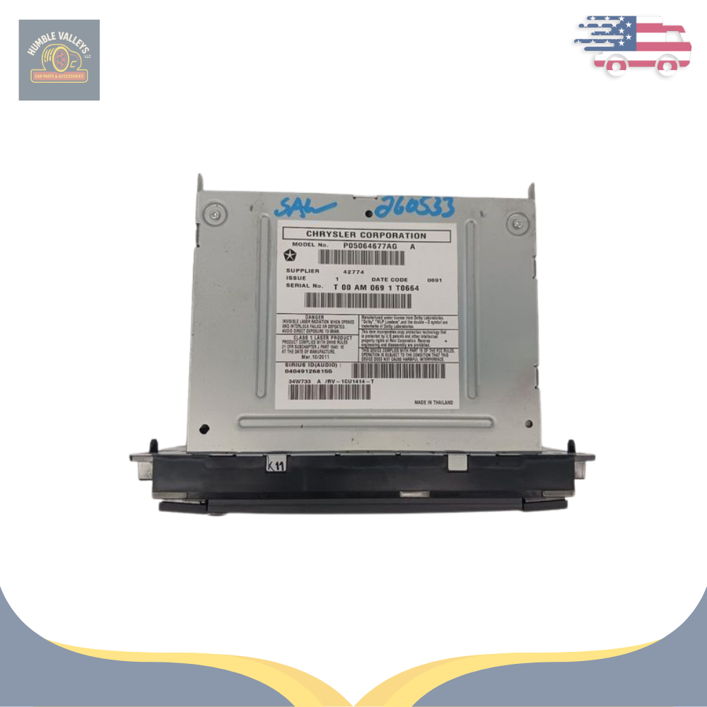 2011–2014 Chrysler 200 Radio Display Receiver AM FM CD DVD SAT Face ID RBZ OEM — view 3