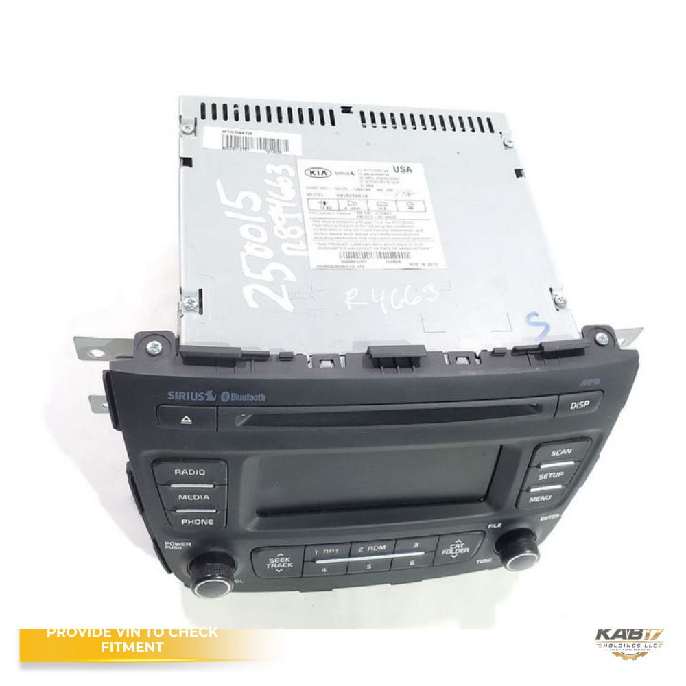 2014–2015 Kia Sorento Sirius Radio MP3 Audio Media CD Player Receiver OEM — view 2