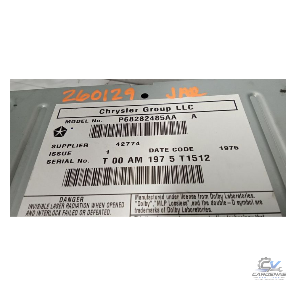 2012–2020 Dodge Caravan AM FM Radio Receiver With Display Screen OEM — view 5