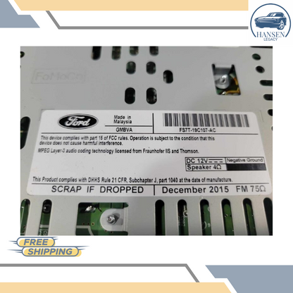 2016–2017 Ford Fusion AM-FM-CD-MP3 Radio Receiver ID FS7T-19C107-AC — view 4