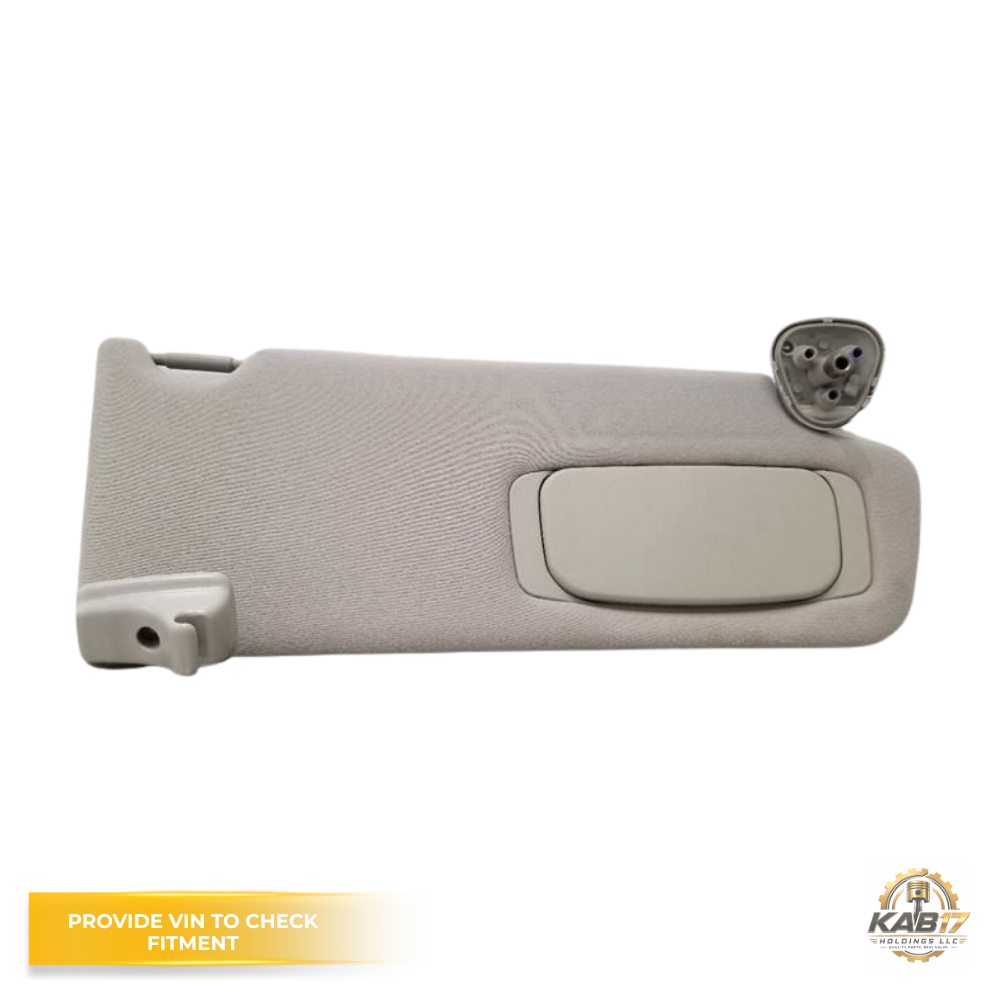 2009–2013 Toyota Tundra Gray Cloth Passenger RH Sun Visor Shade Gray OEM — view 1