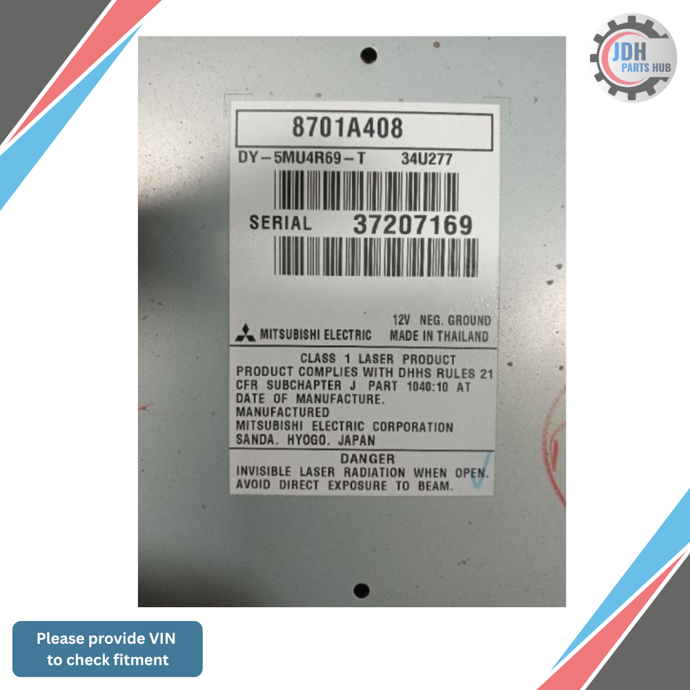 2014–2015 Mitsubishi Outlander AM FM Radio Receiver 6.10 Screen — view 3