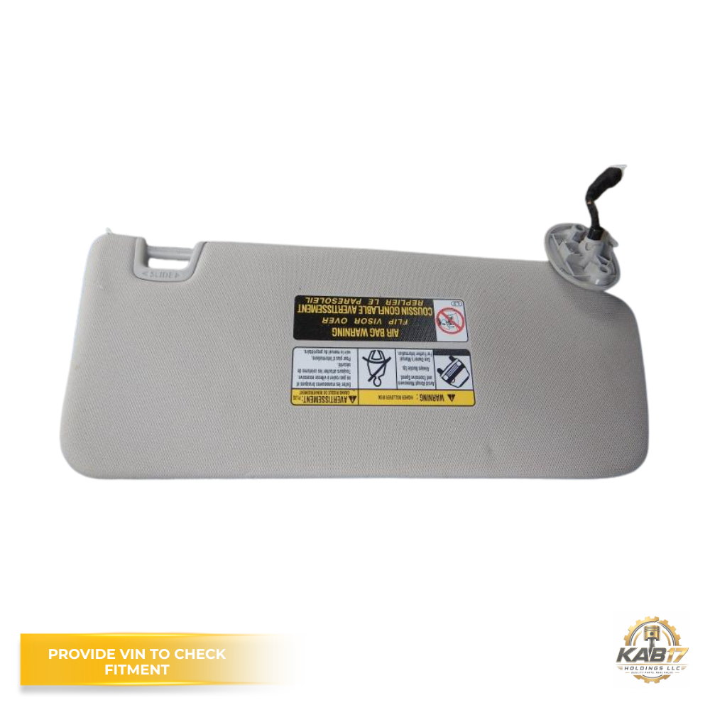 2016–2023 Toyota Tacoma LH Driver Sunvisor with Mirror & Light Gray OEM — view 3
