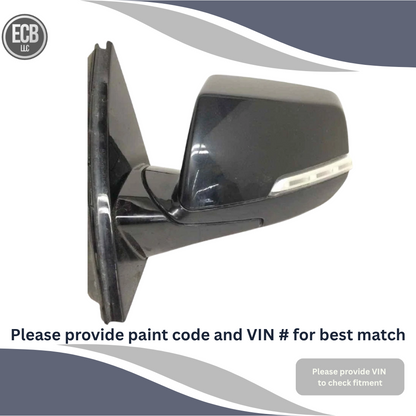 2018–2022 Chevrolet Traverse Left Driver Side View Door Mirror Black OEM — view 1