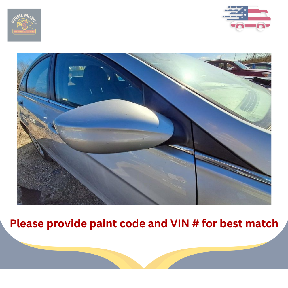 2011–2014 Hyundai Sonata Right Passenger Side View Door Mirror Assembly Silver — view 1