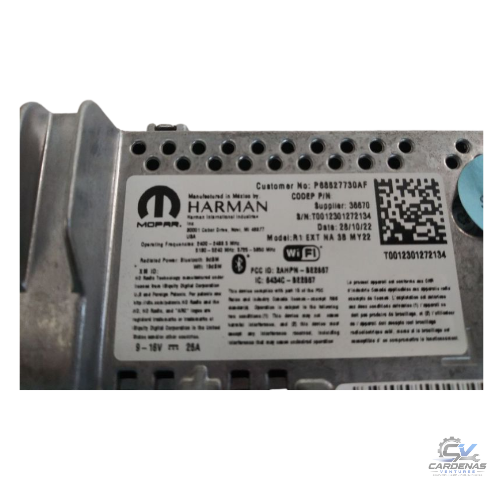 2022–2024 Jeep Grand Cherokee WL Navigation HD Radio Media Receiver OEM — view 2