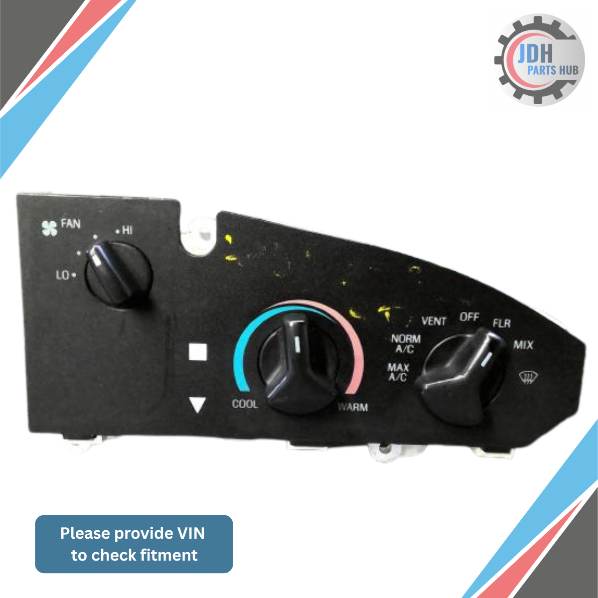 2005–2014 Ford E150 Manual A/C Heater Temperature Control Panel OEM Used — view 1