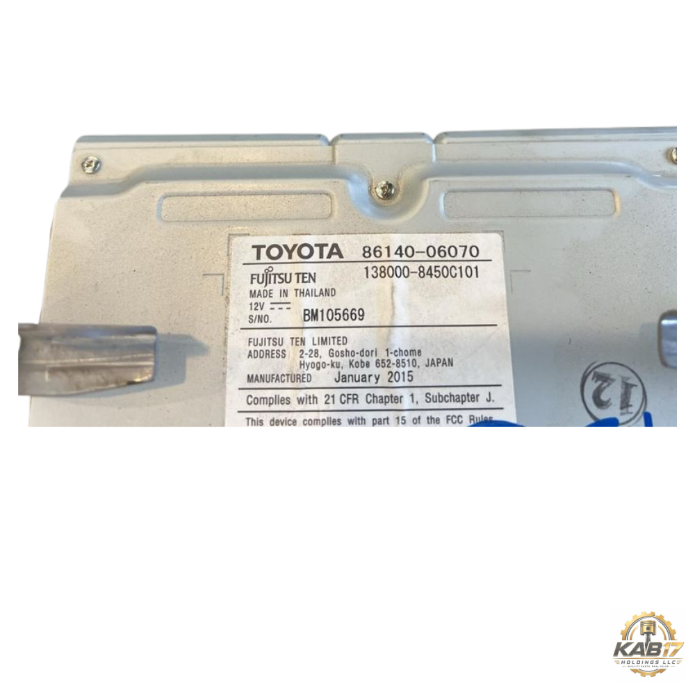 2015 Toyota Camry Radio Touch Screen Display Receiver OEM — view 3