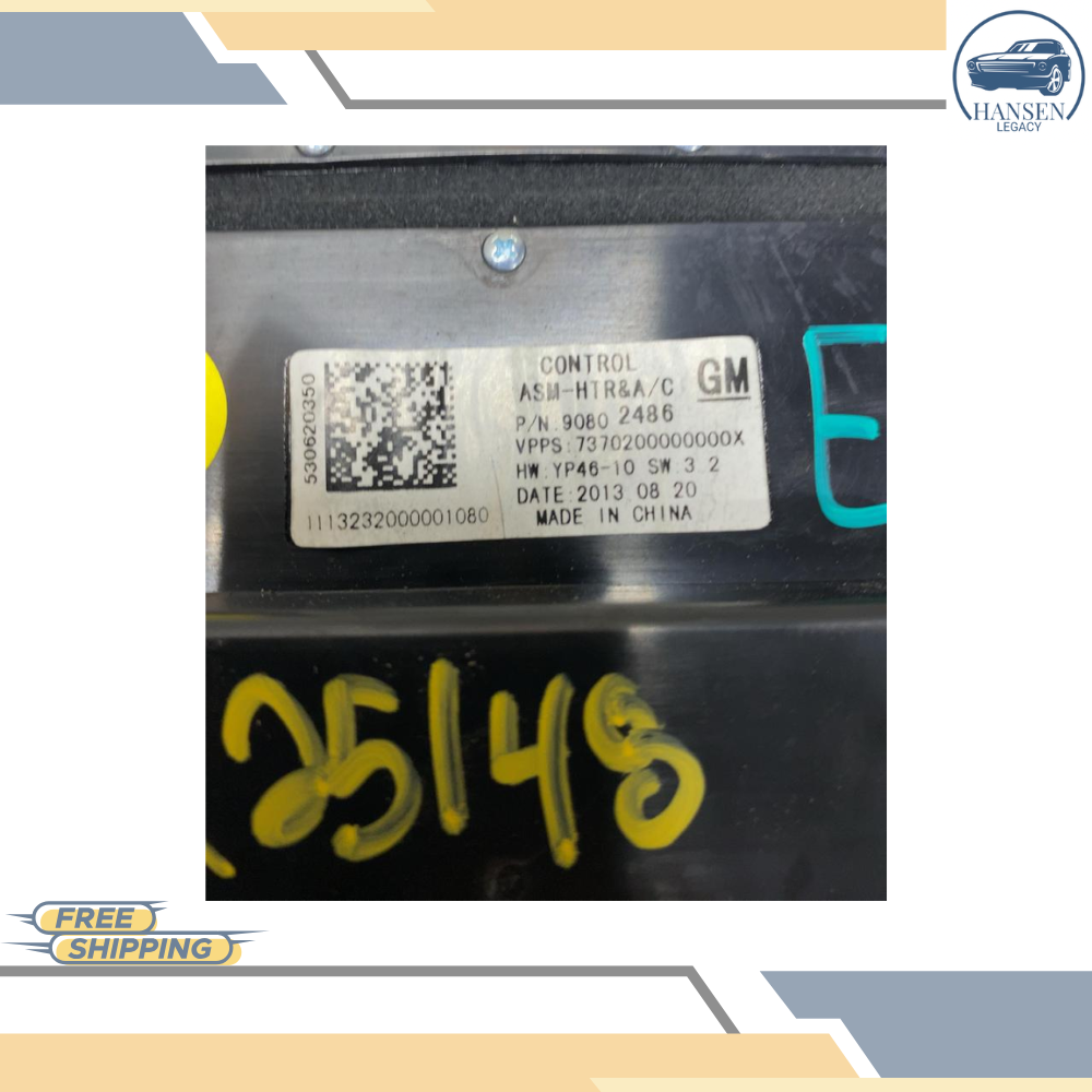 2014–2016 Buick LaCrosse AC Heater Temperature Control OEM — view 3