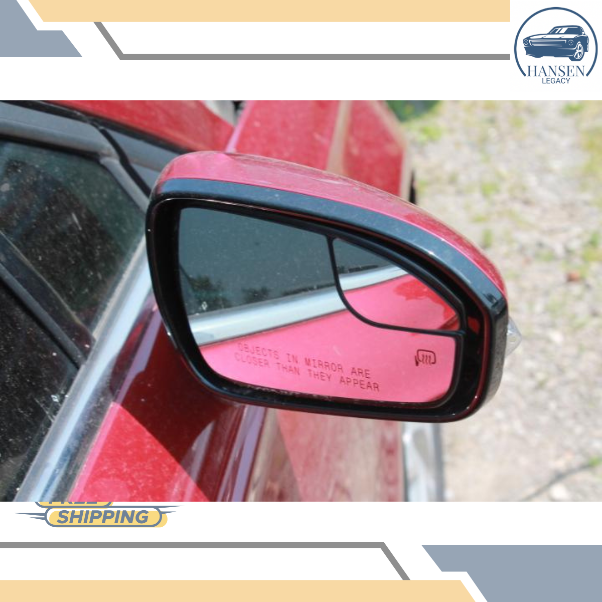 2015–2017 Ford Fusion Right Passenger Side View Door Mirror Power Red RH — view 4