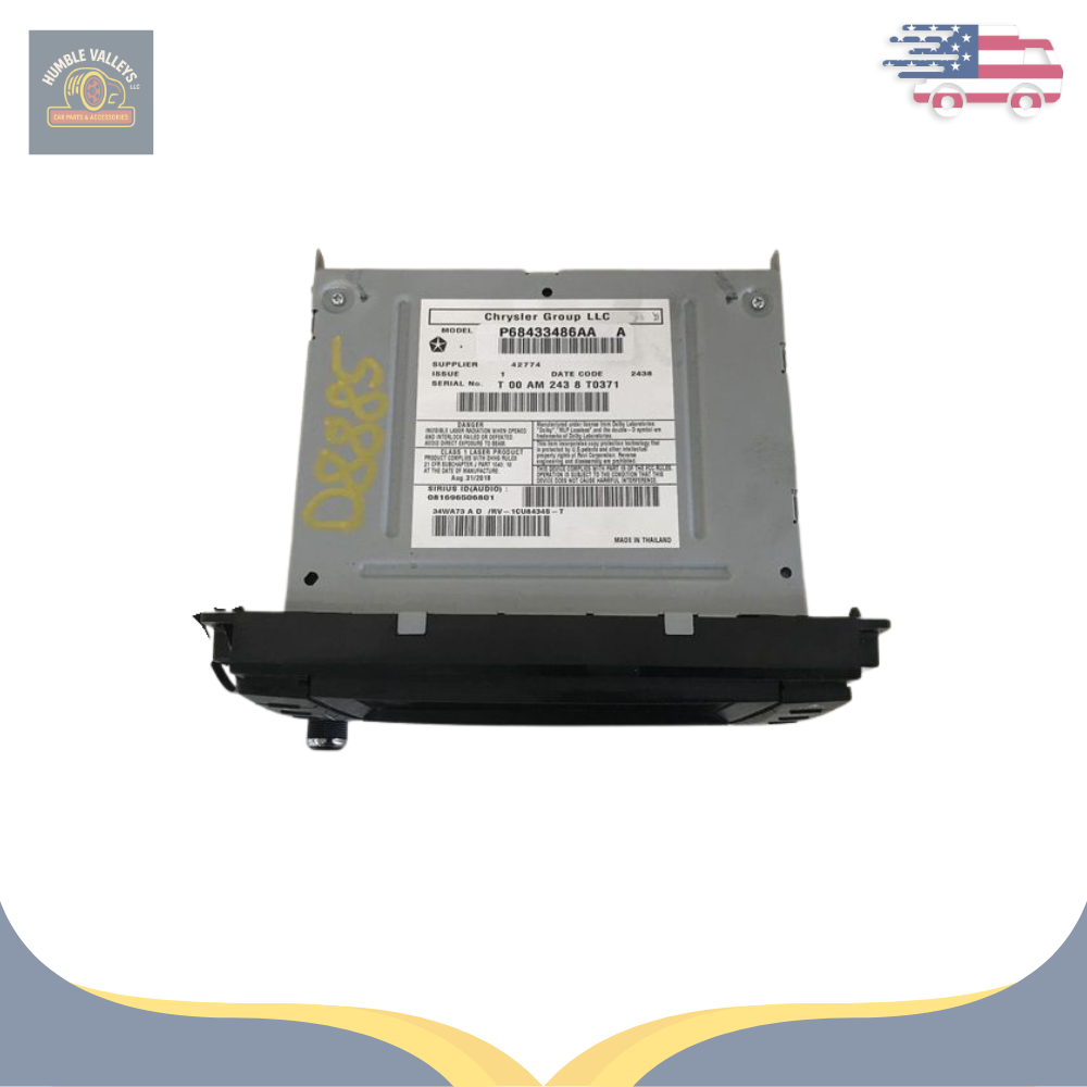 2012–2019 Dodge Caravan Radio MULTIMEDIA SATELLITE AM FM CD RBZ OEM — view 2