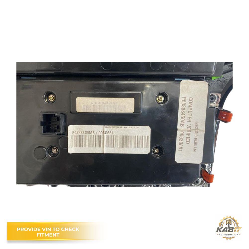 2019–2020 Jeep Grand Cherokee Climate AC Heater Control Unit with Bezel OEM — view 2