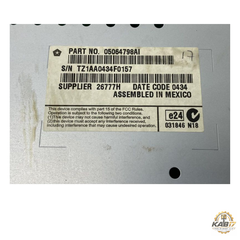 2011–2014 Dodge Charger Navigation Information Display Screen 8.4" — view 4