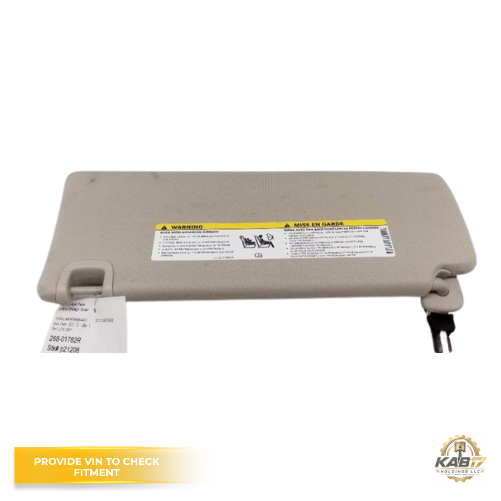 2014–2018 Jeep Cherokee Passenger RH Sun Visor Beige OEM — view 1