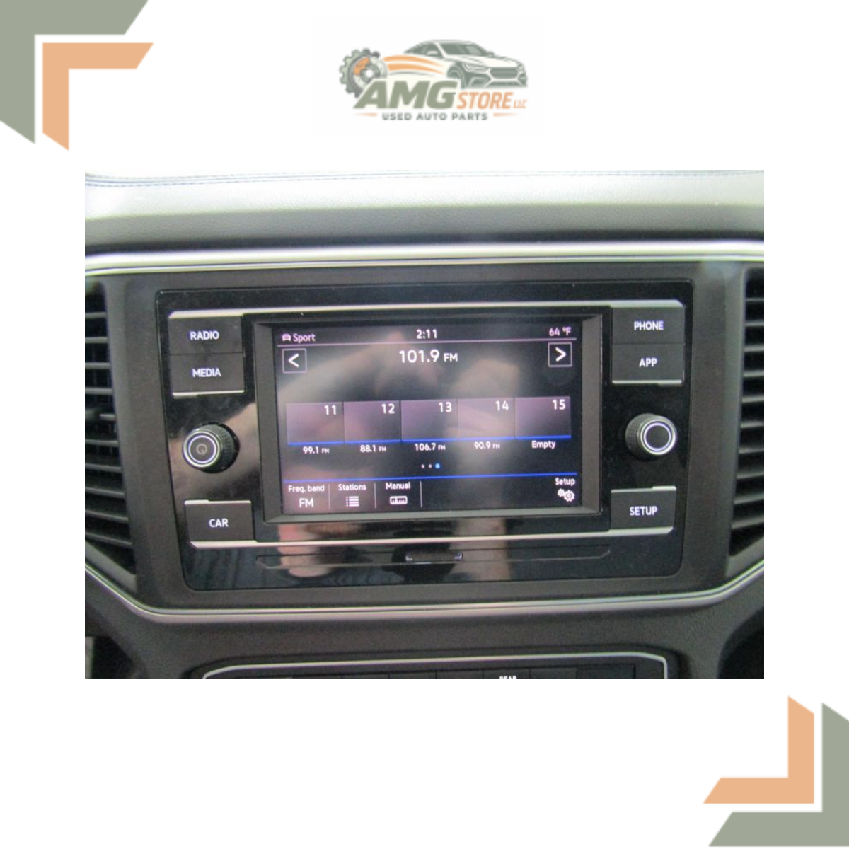 2018–2020 Volkswagen Tiguan Radio Receiver Center Dash Mounted ID 5G6035868 OEM — view 2