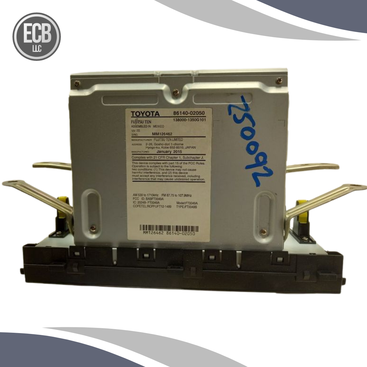 2014–2016 Toyota Corolla Touchscreen Display & Receiver OEM — view 4