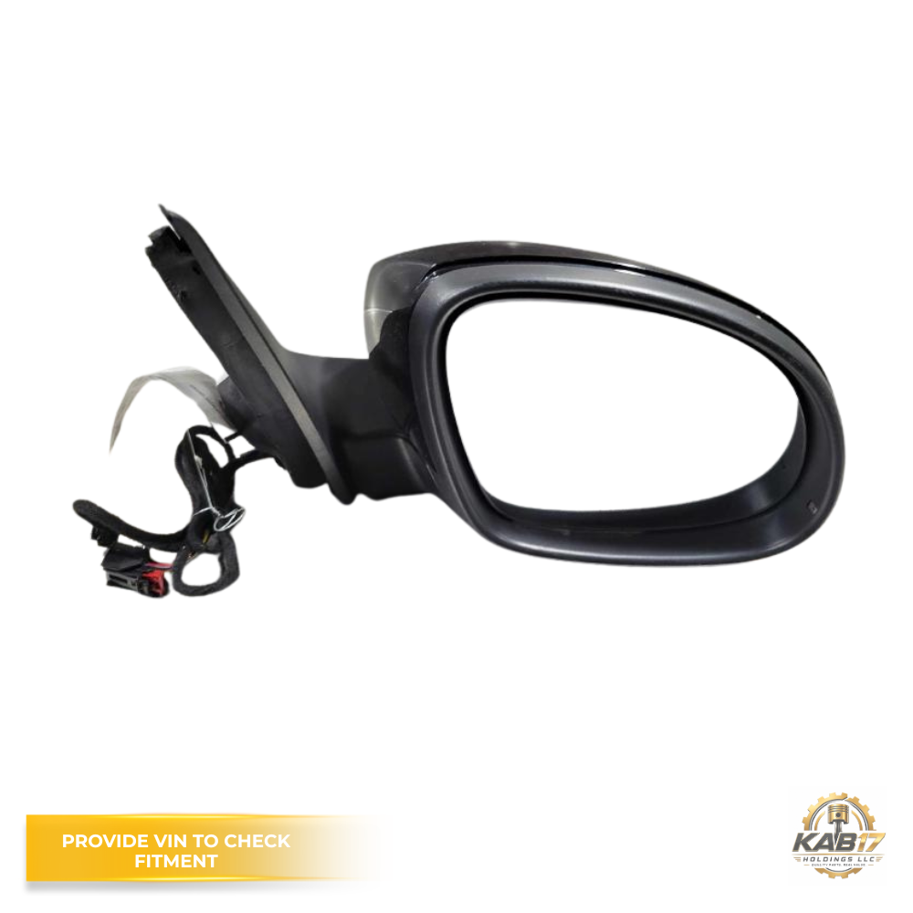 2009-18 Volkswagen Tiguan Passenger RH Side View Door Mirror Assembly Black OEM — view 3