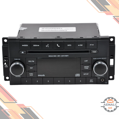 2012–2017 Chrysler Dodge Jeep Radio CD MP3 Player Aux Sirius MP3 Code OEM — view 1