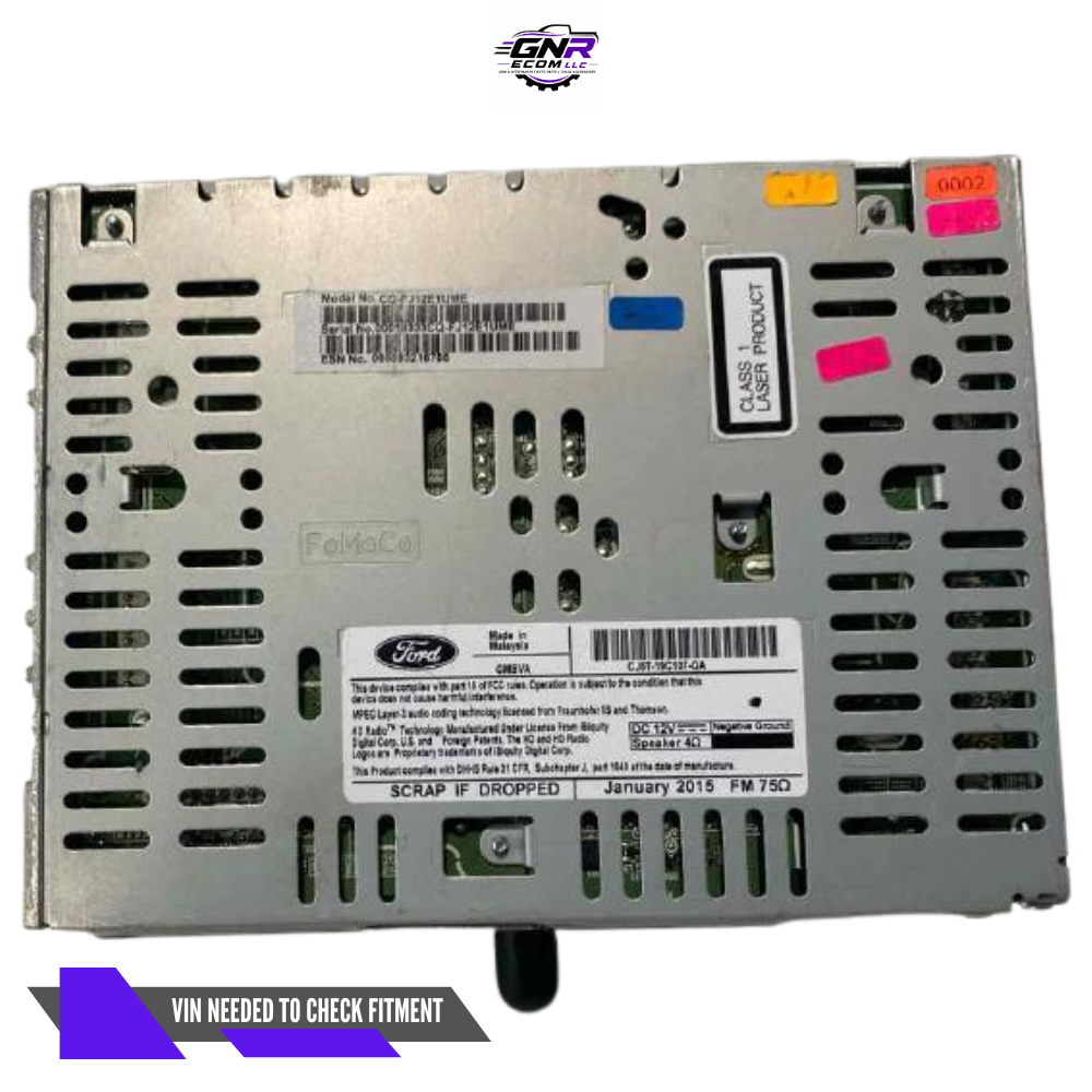 2015–2019 Ford Escape Am Fm Cd Mp3 Single Disc Radio Receiver OEM — view 3