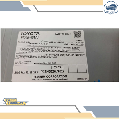 2017–2019 Toyota 86 Radio Display Receiver Face ID T10087 OEM — view 3