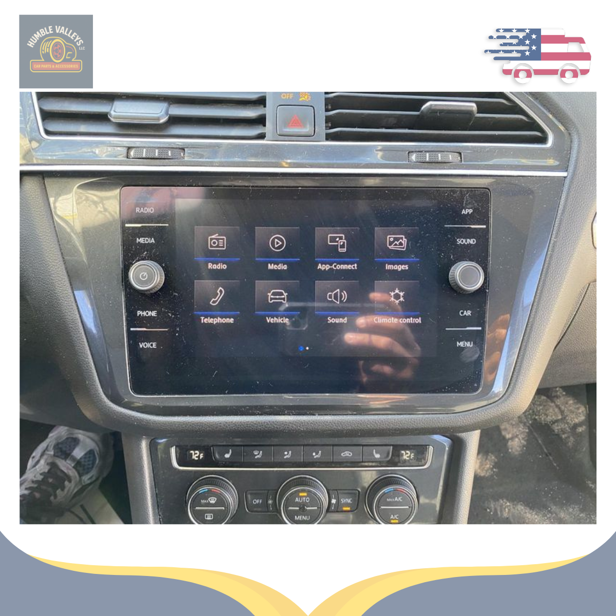 2018–2023 Volkswagen Tiguan Info-GPS-TV 8.0" Display Screen ID 5G6919605C — view 1