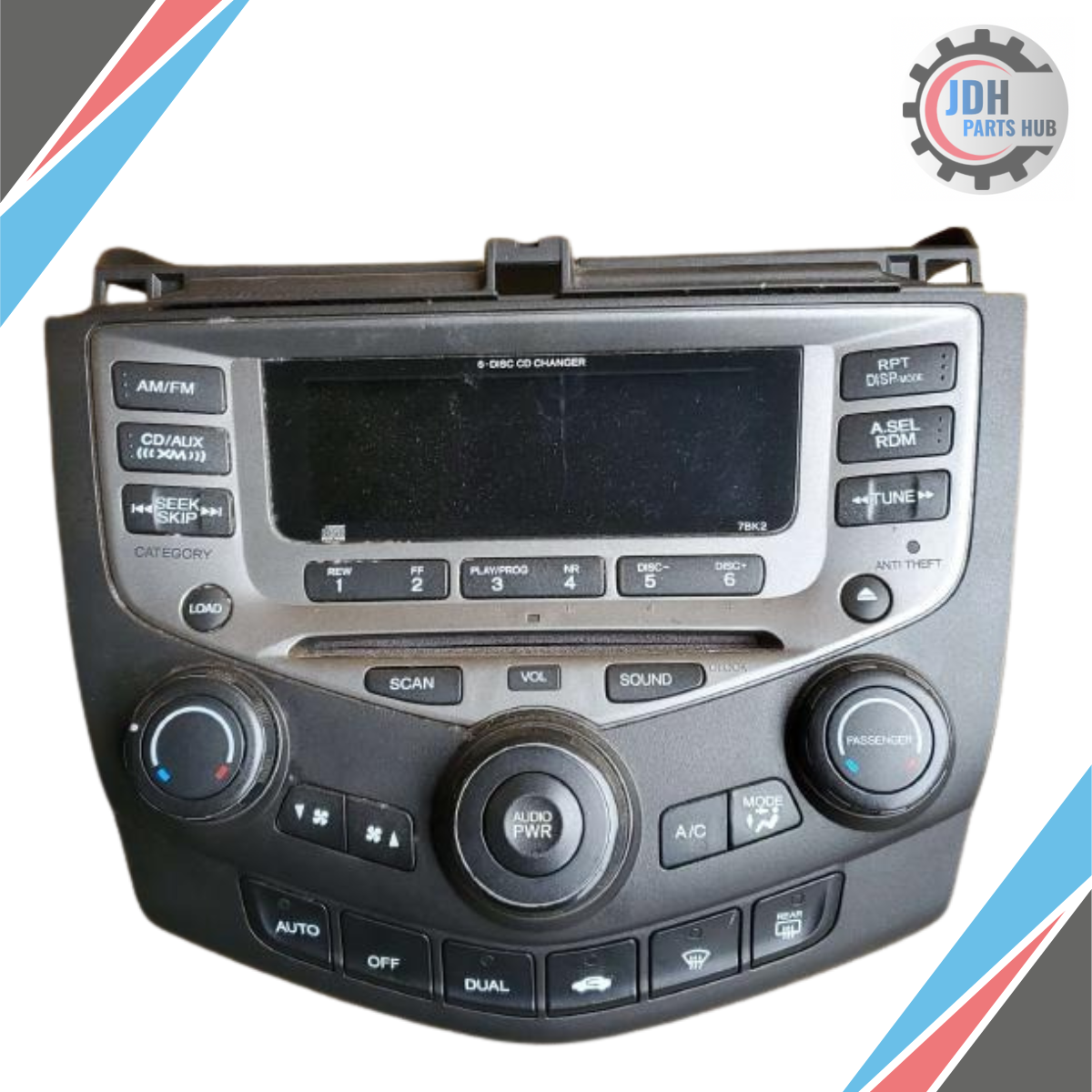 2004–2007 Honda Accord 6?Disc CD Radio Player Receiver OEM — view 1