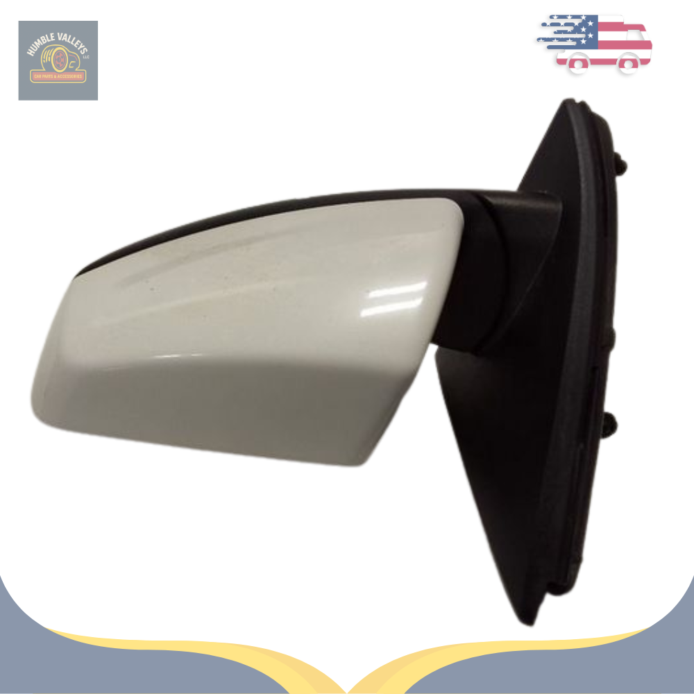 2017–2019 GMC Acadia Left Driver Side View Door Mirror Power White OEM — view 2