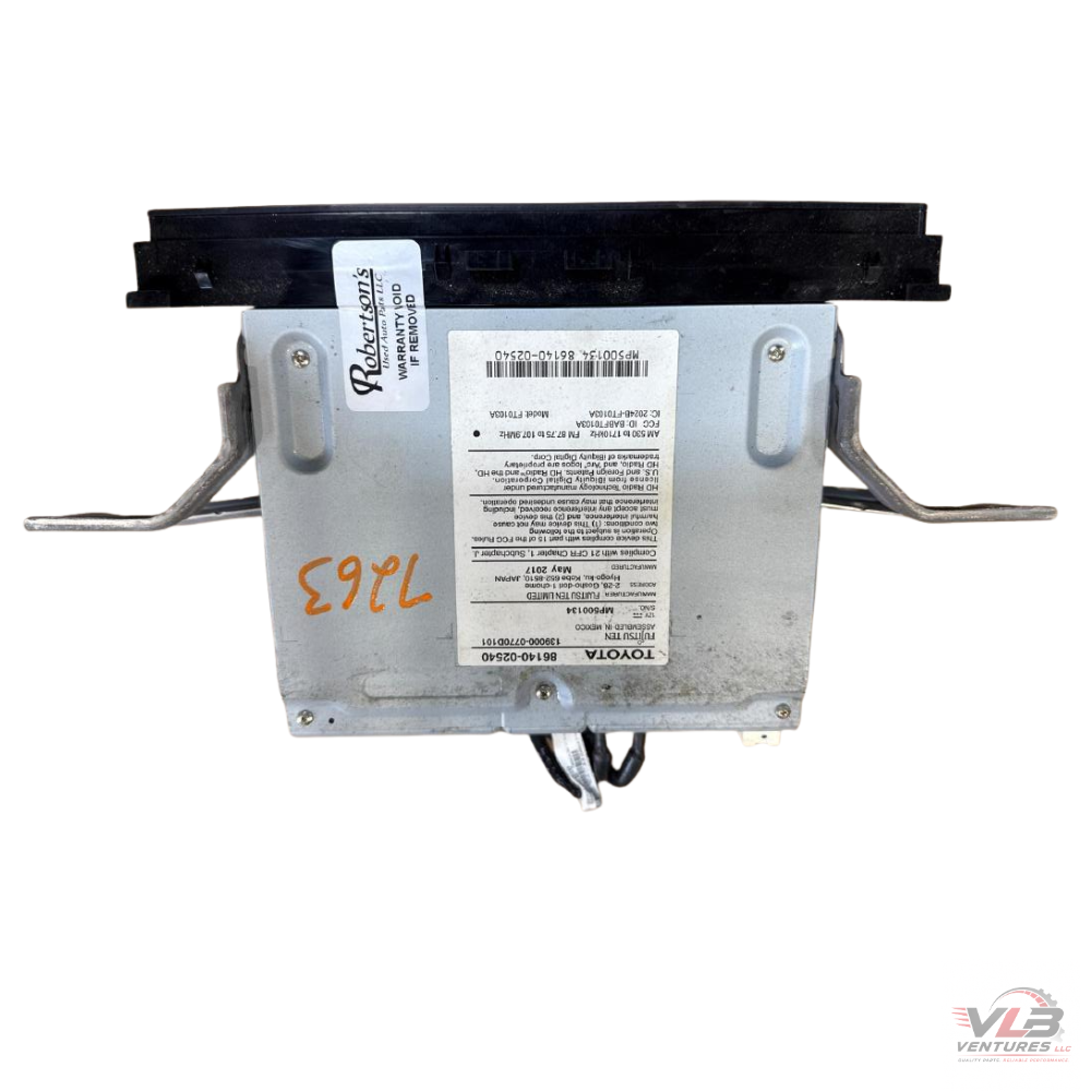 2017–2019 Toyota Corolla Radio Display Receiver 100638 OEM — view 2