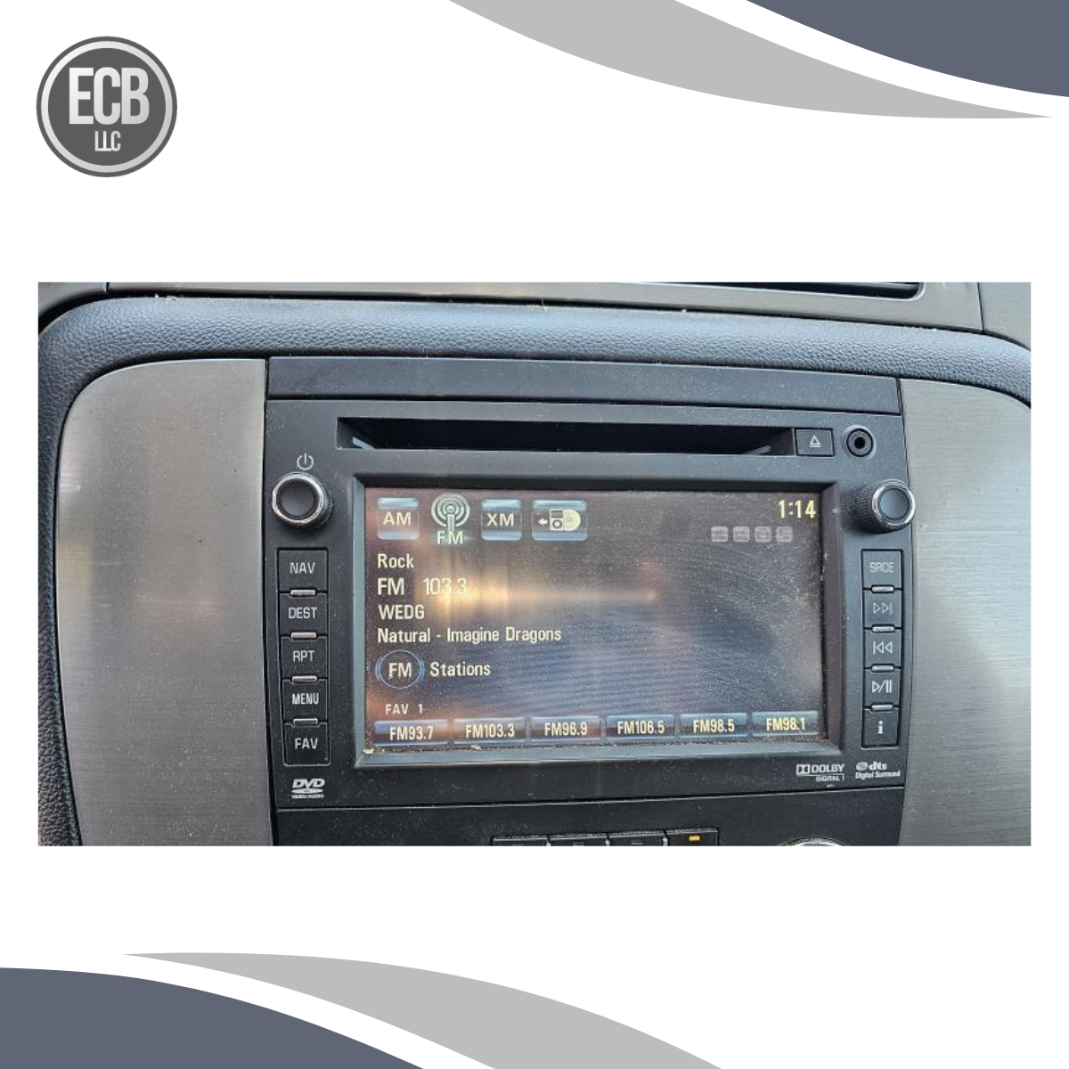2012–2014 GMC Yukon XL 1500 Navigation Radio CD Player OEM — view 2