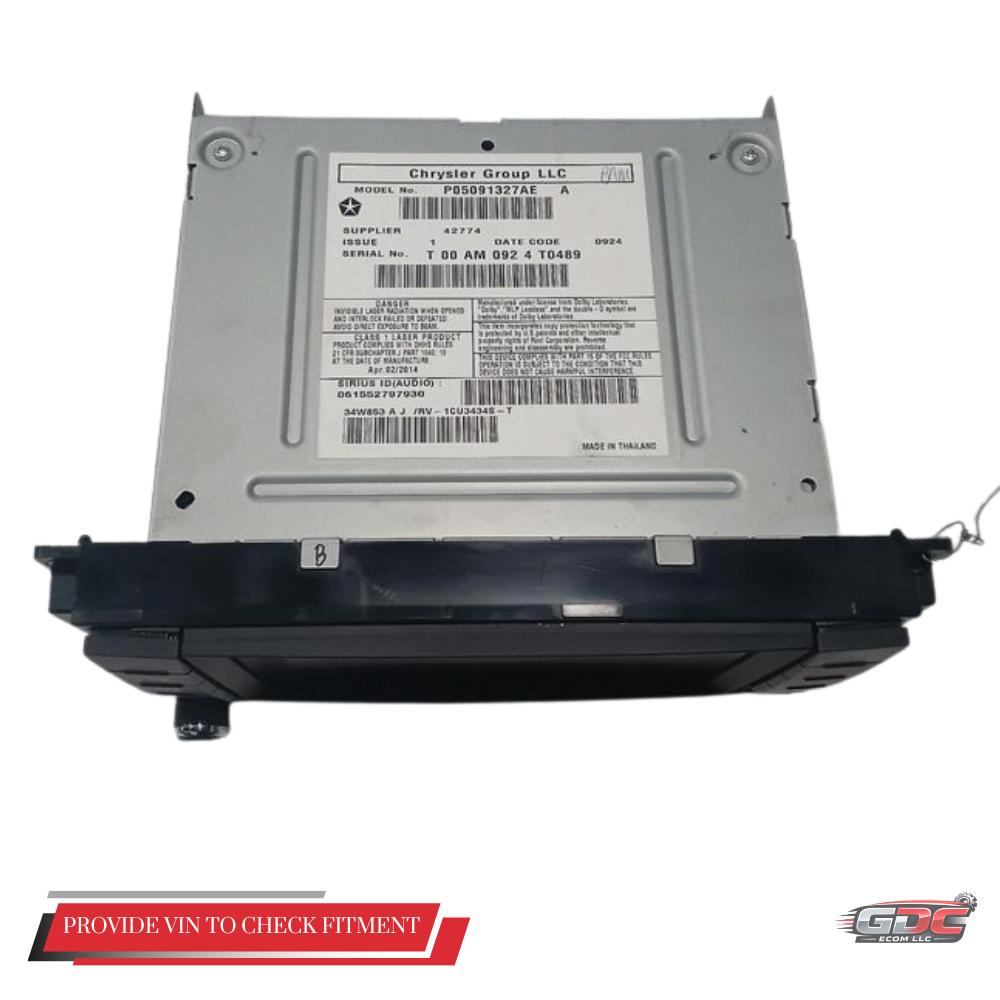 2012–2016 Chrysler Town & Country Multimedia SAT DVD Radio RBZ OEM — view 2