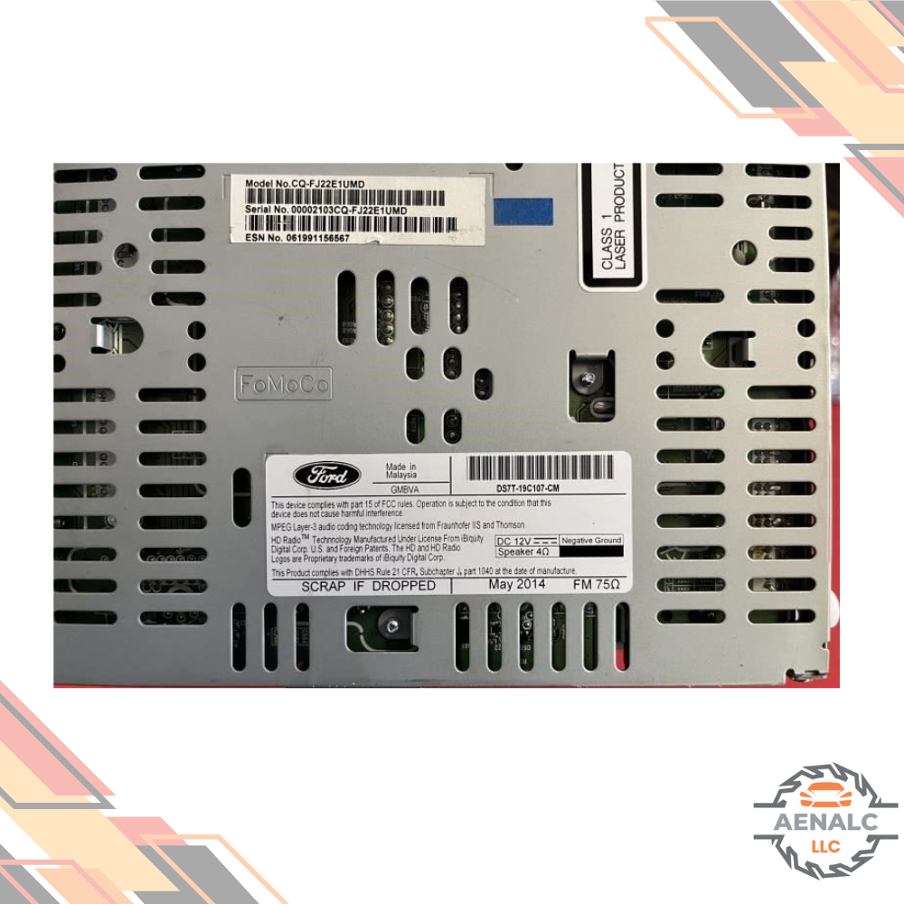 2013–2015 Ford Fusion AM FM CD MP3 Radio Receiver OEM — view 3