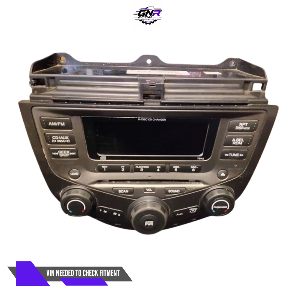 2004–2007 Honda Accord AM FM 6 Disc CD Player Radio Receiver OEM — view 1