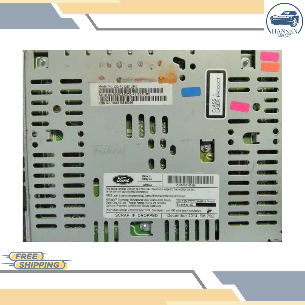 2015–2019 Ford Escape Am Fm Cd Mp3 Single Disc Radio Receiver OEM — view 2